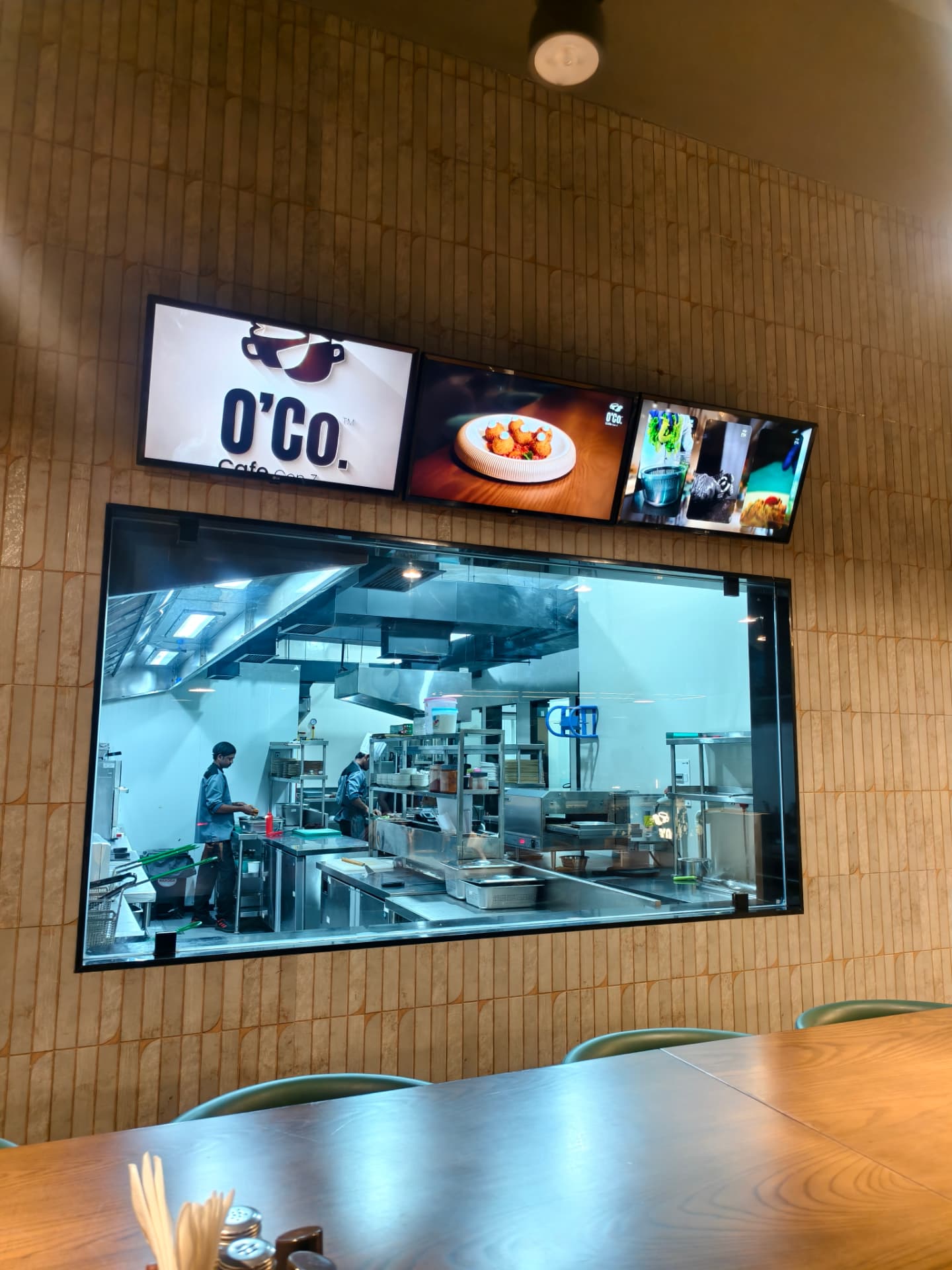 O’Co’s kitchen window and counter
