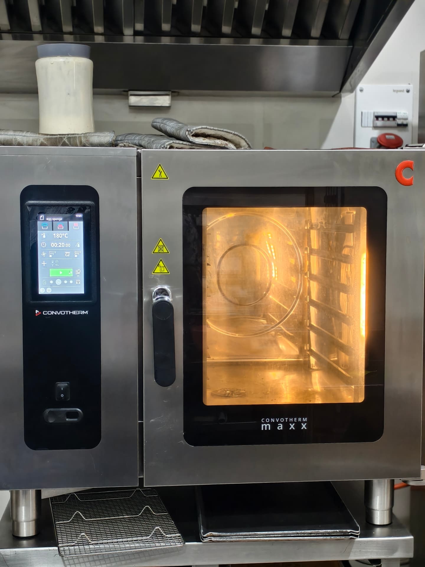 The oven and equipment in O’Co’s kitchen